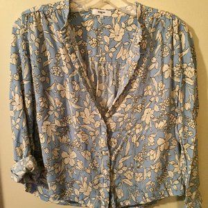 Suncoo Blue and white floral blouse SZ medium
